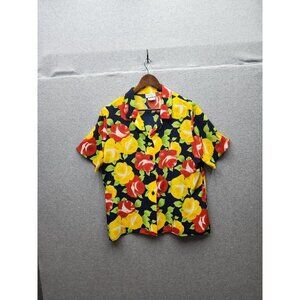 Vintage Patchington Floral Button-Up Shirt With Short Sleeves